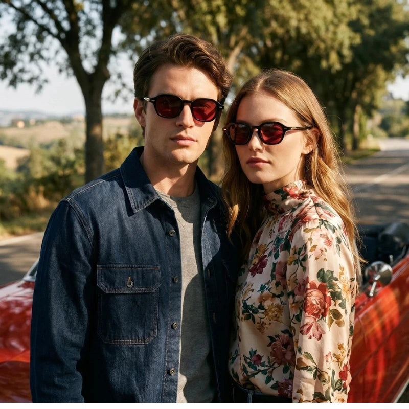 Lunettes de Soleil Vintage Rondes