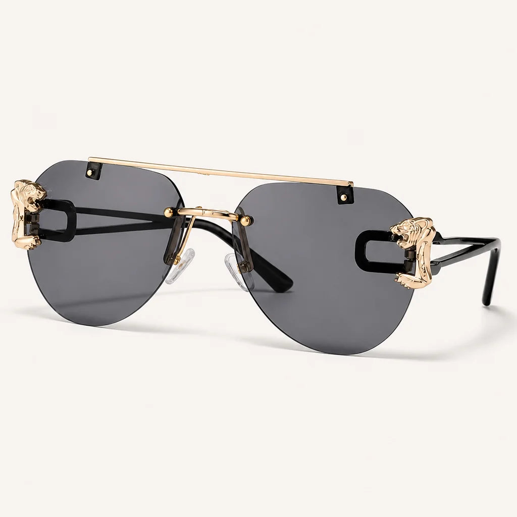Lunettes de soleil sans monture sur fond clair